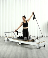 LADYGLOW Reformer de Pilates en Oferta, Trapecio para Ejercicios de Pilates, Reformer con Ajuste de Resistencia