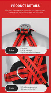 Escalada arnês segurança corpo inteiro arnês para trabalhar no telhado - Product Image 5
