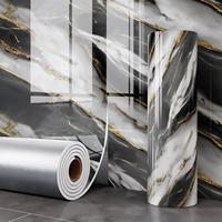 Autocollants muraux en PVC doré, décoration murale pour fond de télévision, auto-adhésifs, imperméables, résistants à l'humidité, panneaux muraux intérieurs, imitation carrelage marbre
