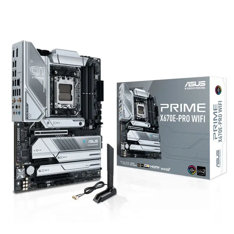 X670E-PRO chính Wifi 6E ổ cắm AM5 (LGA 1718)7000 ATX Bo mạch chủ (DDR5 14 + 2 hợp tác điện giai đoạn Hỗ trợ Wifi 6E)