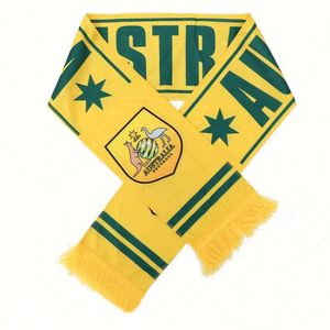 Vente d'usine, écharpe de football pas chère, écharpe de sport jacquard avec logo personnalisé, écharpe longue tricotée double face pour les fans de football - Product Image 2