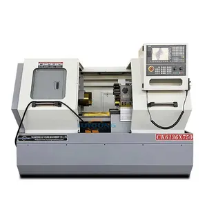 Nhà máy giá rẻ GSK/Siemens/fanuc điều khiển tự động CNC Máy tiện kim loại ck6136 giường phẳng CNC máy tiện