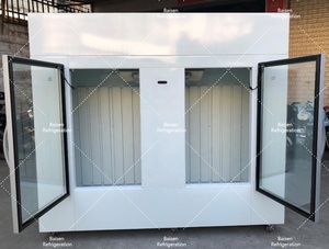 Congélateur de stockage de glace en sacs à refroidissement par air, 2 portes vitrées, présentoirs à glace, refroidisseurs à glaçons avec dégivrage automatique - Product Image 4