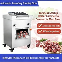 Machine à découper la viande en acier inoxydable avec fonction automatique pour trancher, couper en bandes et couper en dés le bœuf et les poitrines de poulet
