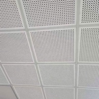Plaques de plâtre décoratives pour plafond à bord dissimulé 24x24, perforées insonorisantes à trous réguliers