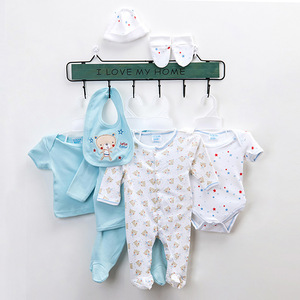 Set all'ingrosso di otto pezzi Casual in cotone per bambini in stile <span class=keywords><strong>vestiti</strong></span> per neonati per l'inverno Set di sei pezzi per <span class=keywords><strong>0</strong></span>-12 <span class=keywords><strong>mesi</strong></span> con bottone - Product Image 2