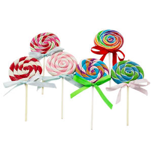 Vente en gros de sucettes arc-en-ciel spiralées scintillantes de Noël avec nœud pour décoration de fête des enfants - Product Image 5