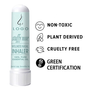 Inhalateur nasal à nez bouché de marque privée avec mélange rafraîchissant d'inhalateur nasal d'aromathérapie aux agrumes et à l'eucalyptus - Product Image 4