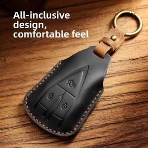 Funda de Cuero para Llaves de Coche, Funda Protectora de Cuero Genuino para Llaves de Coche Changan CS75plus, Eado, Oshan X5, X7, Venta Directa de Fábrica - Product Image 2