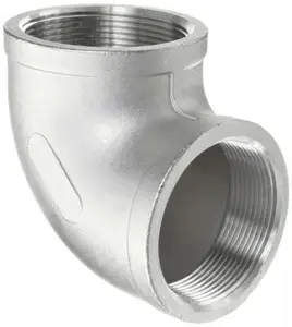 Stainless steel pipe fittings 2 inch ss 304 ss316 npt bspt female threaded 90 degree elbow