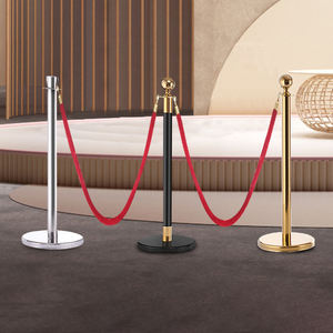 Kalabalık kontrol payanda fabrika doğrudan satış toptan 2 çift katmanlı boya sütun korkuluk halat kuyruk kutup bariyerleri için park - Product Image 5