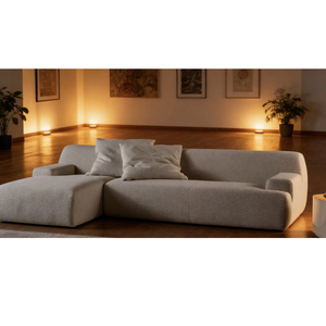Divano moderno in tessuto (velluto/velour), comodo e piacevole da usare, adatto per il soggiorno - Product Image 3