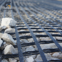 Línea de Producción de Geogrids de Poliéster Tejido por Urdimbre GEOROAD para Refuerzo de Muros de Contención y Carreteras, Resistencia a la Tracción de 20-1000KN/m