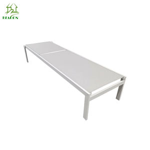 Chaise longue de <span class=keywords><strong>jardin</strong></span> en aluminium blanc, transat de piscine, chaise longue de terrasse extérieure pour grossistes - Product Image 5