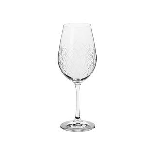 Czech Crystalex Kiriko Crystal Wine Glass 301-400ml Hand Carved European Style Red Wine Glass For Wedding Adults - Product Image 2