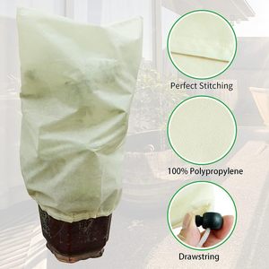 Housse de protection contre le gel pour plantes, en tissu non tissé, avec fermeture à cordon, pour arbres et plantes de jardin, protection contre le froid - Product Image 1
