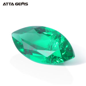 10*5มิลลิเมตร1กะรัต Hydrothermal แซมเบียสร้างมาร์คีสตัดราคาหินมรกต - Product Image 1