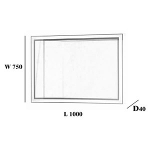 Norhs contemporain s'allument sans cadre mur LED carré <span class=keywords><strong>lumineux</strong></span> rétro-éclairé <span class=keywords><strong>miroir</strong></span> <span class=keywords><strong>de</strong></span> vanité pour <span class=keywords><strong>salle</strong></span> <span class=keywords><strong>de</strong></span> bain décoration - Product Image 3