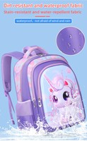 Sac à dos à roulettes pour étudiant, ensemble de 3 pièces, motif dessin animé, imperméable, sac d'école quotidien
