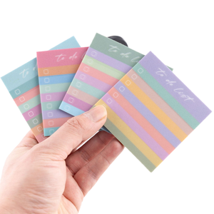 DOMIKEE Blocs-notes autocollants créatifs arc-en-ciel colorés, style anglais, avec motifs de dessins animés frais, 8*13cm, Papeterie personnalisée - Product Image 4