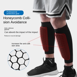 Venta al por mayor Fútbol Panal Pierna Manga Protector Espinillera Pad Soporte Baloncesto Correr Compresión Pantorrilla Mangas - Product Image 3