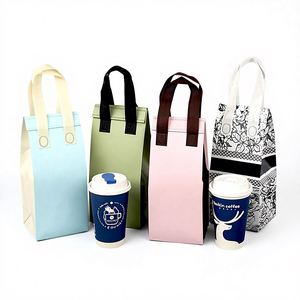 Milk Tea Coffee Non-woven Cooler Bag Catering Disposable Take-out Insulated Waterproof Aluminum Foil Insulation 12x28cm Closure - Product Image 3