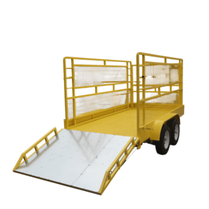 Tandem Axle Livestock <b>Trailer</b> / With Cage & Ramp for Farm Animal Transport - Product Image 6