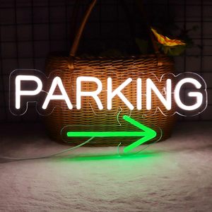 Parking Letreros Neon LED indoor hanging ambient light shop <b>sign</b> wall decoration light entrance indicator light luminous <b>sign</b> - Product Image 1