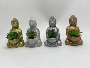 Decoración del hogar simulación planta suculenta cemento bonsái estatua de <span class=keywords><strong>Buda</strong></span> macetas de cerámica macetas para plantas - Product Image 5