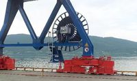 Enrouleur de câble motorisé à anneau collecteur, tambour d'enroulement de câble à châssis en acier pour systèmes de grues et de palans