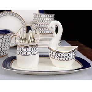 Juego de vajilla de porcelana estilo nórdico, platos y tazones de alta gama para uso diario en el hogar. - Product Image 5