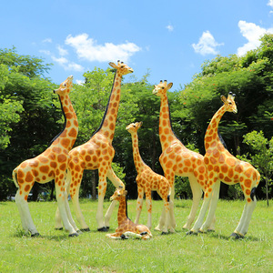 ประติมากรรมยีราฟไฟเบอร์กลาสสไตล์อาร์ตเดโคแบบตั้งพื้นสำหรับตกแต่งสวนกลางแจ้ง สนามหญ้า โรงเรียนอนุบาล รูปแบบจำลอง - Product Image 2