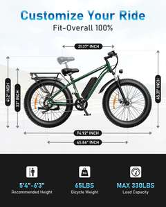 Vélo Électrique Pliant Portable EB26 pour Adultes, avec Pneus Larges, Moteur de Rehaussement, Batterie 15AH, en Acier à Haute Teneur en Carbone, pour Ville et Montagne, Fabrication Chinoise - Product Image 2