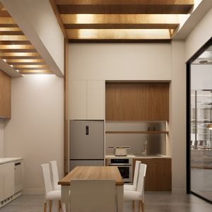 Diseño de Sala de Descanso de Oficina, Cafetería Moderna para Empleados y Área de Descanso con Cocina Pequeña - Product Image 6