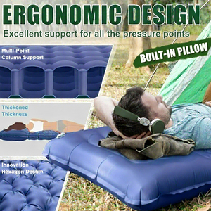 Dikke Moderne Lichtgewicht Opvouwbare Draagbare Camping Luchtbed Slaapkussen Met Ingebouwde Pomp Voor Backpacking Zijslapers - Product Image 2