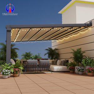 Pergola de luxe rétractable avec toit en PVC, structure en alliage d'aluminium, télécommande, protection quotidienne des véhicules, auvent anti-pluie, usage commercial - Product Image 1
