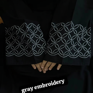 Abayas ปักด้วยมือที่สง่างามและเจียมเนื้อเจียมตัวสำหรับผู้หญิง! - Product Image 1