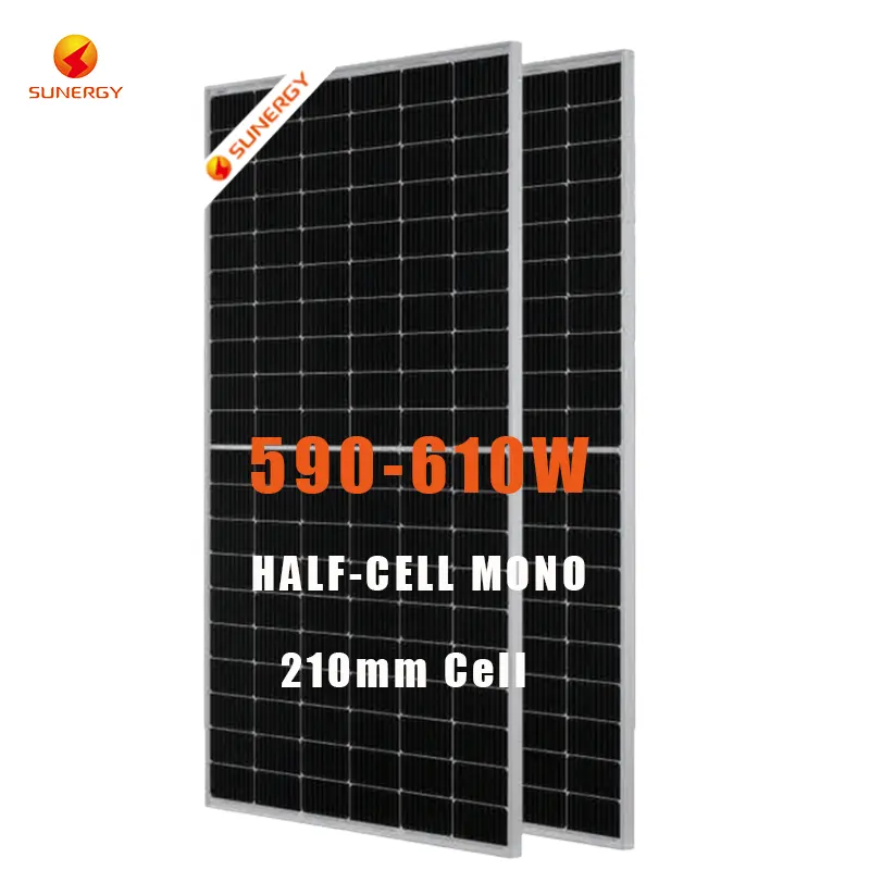 Painéis Fotovoltaicos SUNERGY 590W 595W 600W 605W 610W Solar Modul Painel Solar Energia