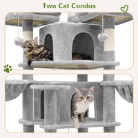 Vente en gros usine Grande tour d'escalade pour chat à 4 niveaux, tout-en-un, avec maisonnette et plateforme de saut, gain de place, en carton