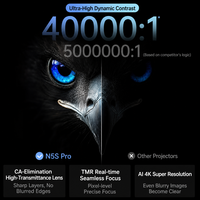 Projecteur laser triple couleur N5S Pro 4K Ultra HD avec fonction de zoom et de déplacement de l'objectif, pour cinéma maison intelligent
