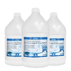 ALD 1kg Pedido mínimo Crystal Clear 2:1 Ratio Resina epoxi Bajo olor Acabado de alto brillo 2 \ "Profundidad de vertido Carpintería Tablas de Río - Product Image 2