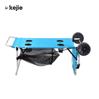 Chariot pliable portable à deux roues avec logo Kejie, chariot à main pliable, chaises pliantes, table, capacité de charge de 50 lb, pratique et léger