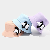 Chapeau Bob Panda Dessin Animé Mignon pour Femme, Style Coréen, Chapeau de Soleil 3D Animal, Casquette de Pêcheur Japonaise Fraîche pour Voyages d'Été en Extérieur