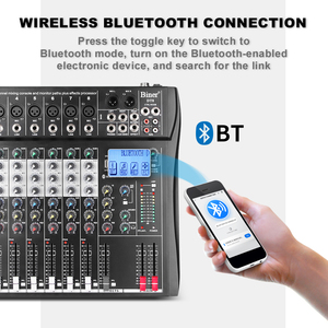 New Arrival DT8 Professional Audio Mixer USB Input 48V Performance 8 Channel Audio <b>Console</b> Mixer - Product Image 5