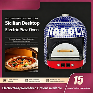 Four à <span class=keywords><strong>pizza</strong></span> électrique sicilien YS-750E pour restaurant et boulangerie, 6000W haute puissance, 0-600, taille du four 400mm - Product Image 1