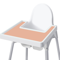 Tapis en silicone pour enfants 100% sans BPA, non toxique, antidérapant, écologique, pour chaise haute, table à manger, avec couleurs personnalisables