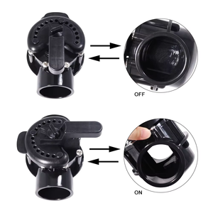 Grey/Black Diverter Valve 2-Way 2-Inch (2-1/2-Inch Slip Outside), PVC, Grey/Black <b>Pool</b> Accessoires - Product Image 4