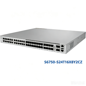 Commutateur d'agrégation de centre de données d'entreprise géré de couche 3 Cloud Engine S6750-S24T16X8Y2CZ 24GE 16x10GE 8x25GE 2x100GE 4,8 Tbps - Product Image 1