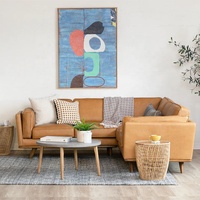 Luxuriöse Echtleder Chesterfield Modulare Sofas und Sektionale in Klassischen Stilen, Reines Ledersofa Eckgarnitur 7-Sitzer Schule