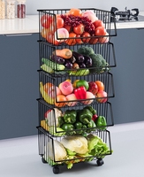 Panier de rangement de cuisine panier de légumes en fil panier de fruits en fil